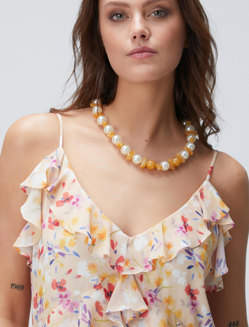 Network Kadın Çok Renkli Desenli Mini Elbise