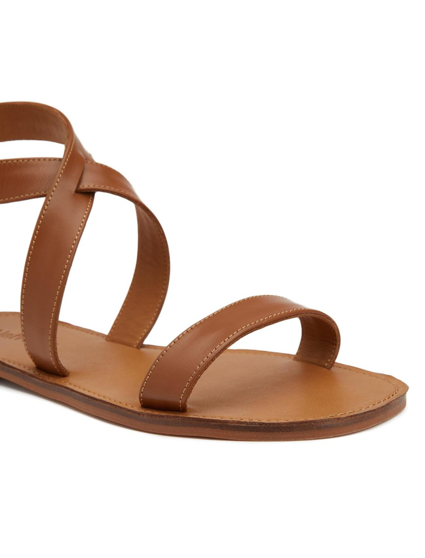 Network Kadın Taba Deri Sandalet Network Kadın Taba Deri Sandalet