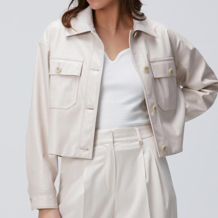 Network Kadın Açık Bej vegan Deri Mont Network Kadın Açık Bej vegan Deri Mont