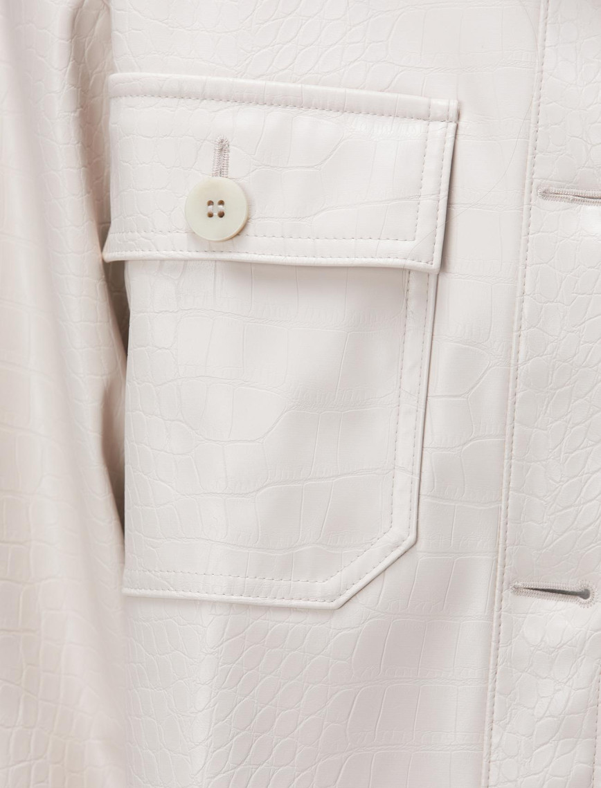 Network Kadın Açık Bej vegan Deri Mont Network Kadın Açık Bej vegan Deri Mont