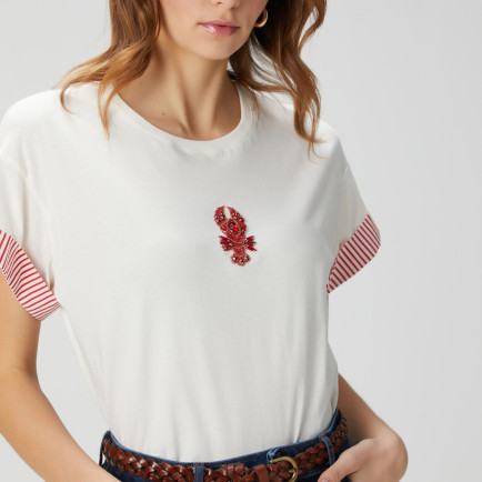 Network Kadın Kırık Beyaz T-shirt Network Kadın Kırık Beyaz T-shirt