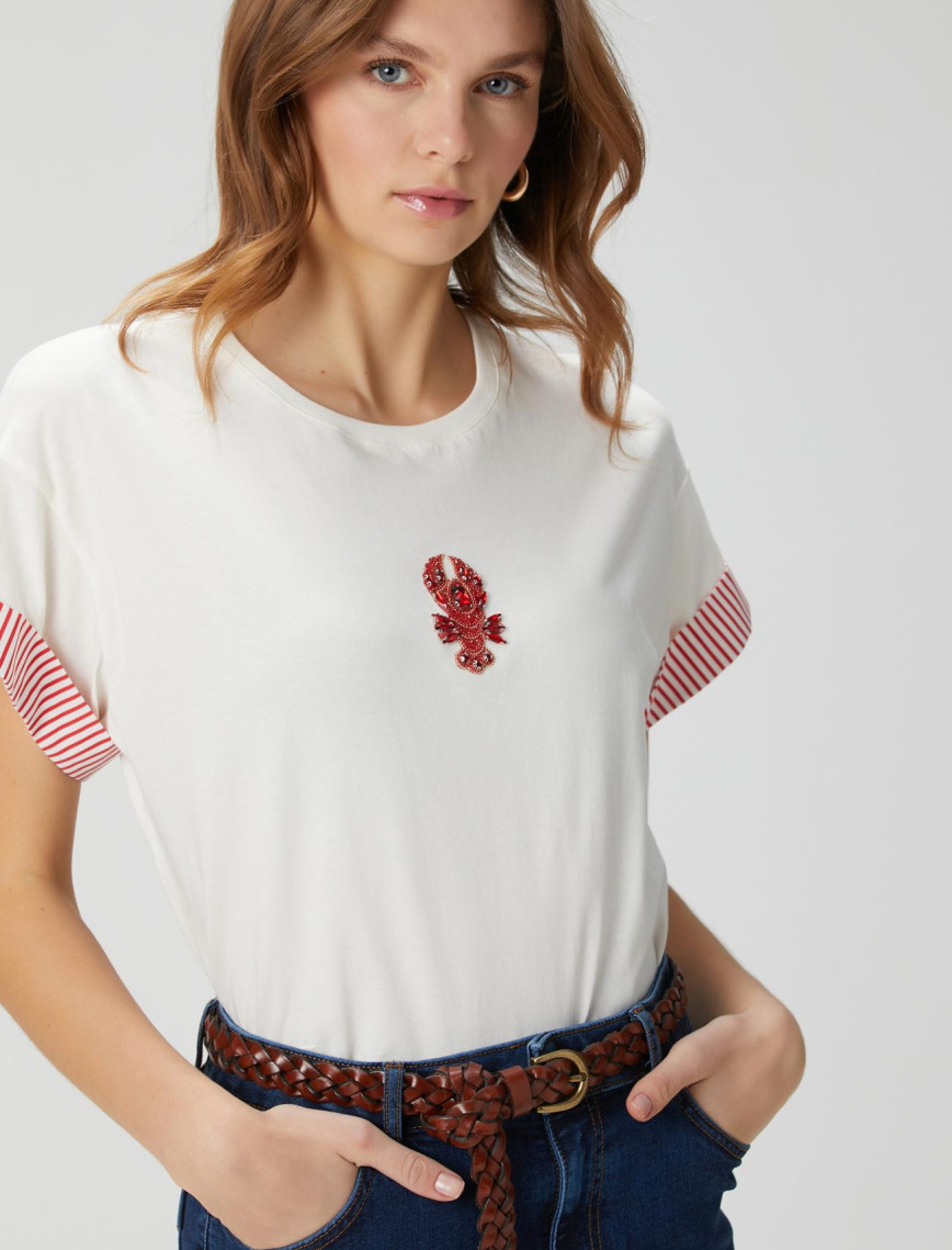 Network Kadın Kırık Beyaz T-shirt Network Kadın Kırık Beyaz T-shirt