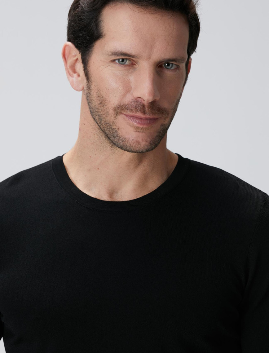 Network Erkek Siyah Triko Kazak