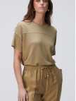 Network Kadın Limited Haki Kaşmir Karışımlı T-shirt Network Kadın Limited Haki Kaşmir Karışımlı T-shirt