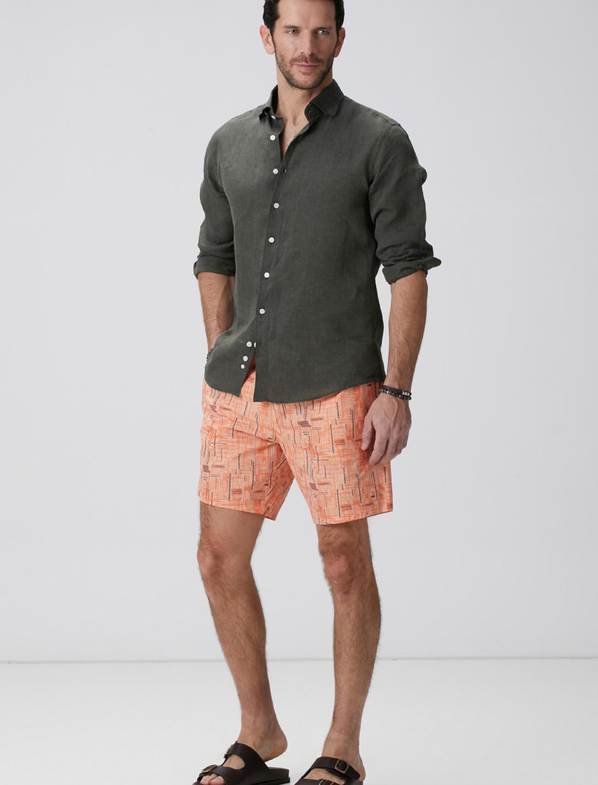 Network Erkek Turuncu Baskılı Mayo Network Erkek Turuncu Baskılı Mayo