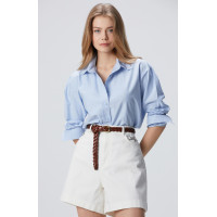 Network Kadın Açık Mavi Oxford Gömlek Network Kadın Açık Mavi Oxford Gömlek