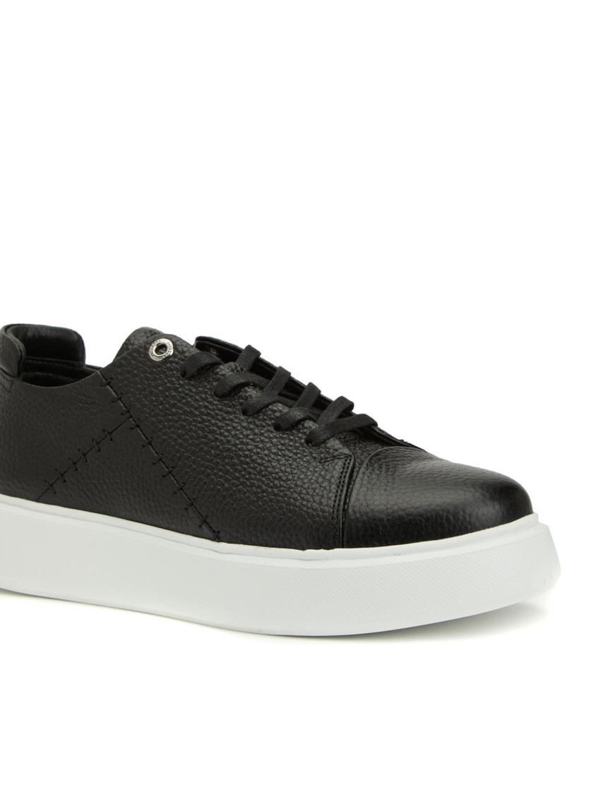 Divarese Kadın Siyah Deri Sneaker Divarese Kadın Siyah Deri Sneaker