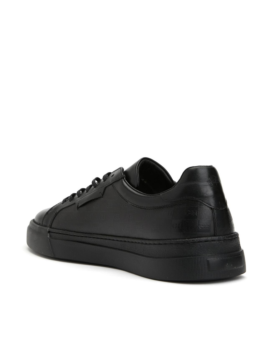 George Hogg Erkek Siyah Logolu Deri Sneaker Ayakkabı George Hogg Erkek Siyah Logolu Deri Sneaker Ayakkabı