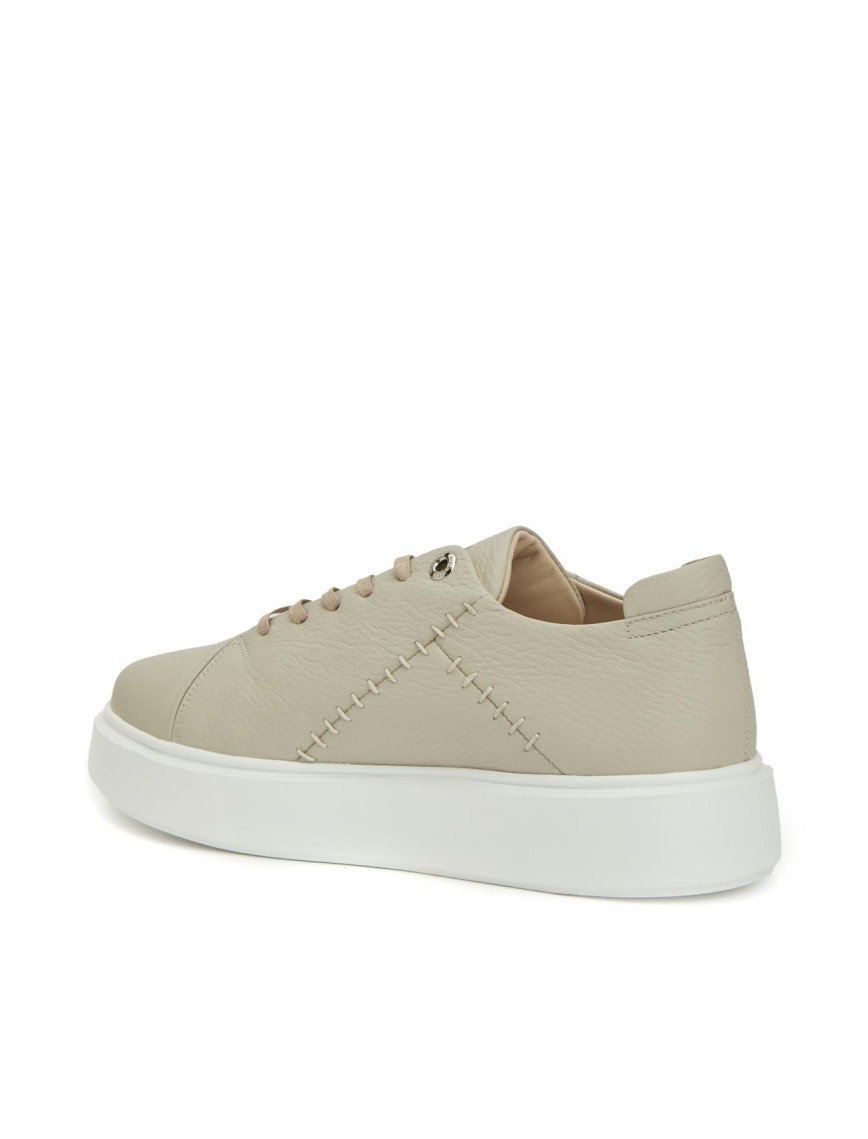 Divarese Kadın Bej Deri Sneaker Divarese Kadın Bej Deri Sneaker