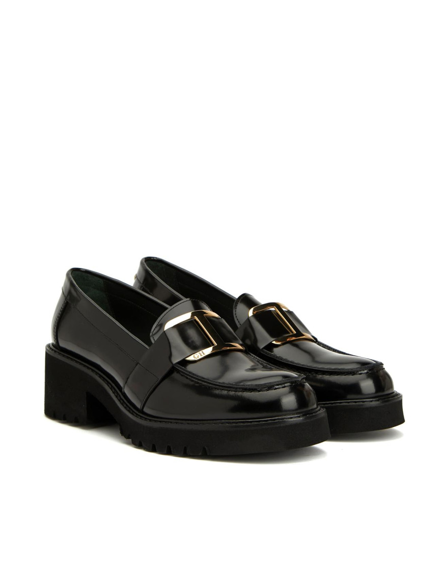 George Hogg Icons Kadın Siyah Tokalı Deri Loafer George Hogg Icons Kadın Siyah Tokalı Deri Loafer