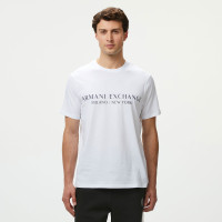 Armani Exchange Erkek Beyaz Bisiklet Yaka T-Shirt