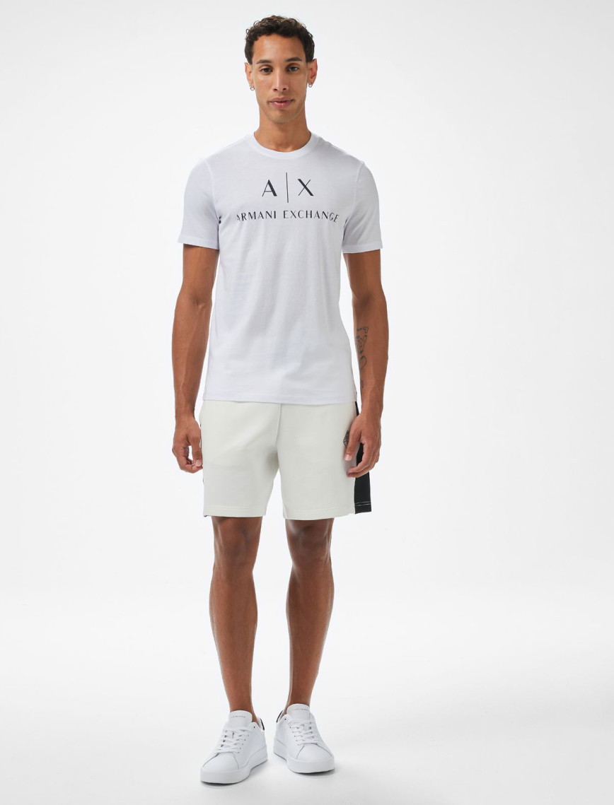 Armani Exchange Erkek Beyaz Bisiklet Yaka T-Shirt