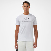 Armani Exchange Erkek Beyaz Bisiklet Yaka T-Shirt