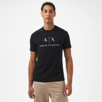 Armani Exchange Erkek Siyah Bisiklet Yaka T-Shirt