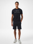 Armani Exchange Erkek Lacivert Bisiklet Yaka T-Shirt
