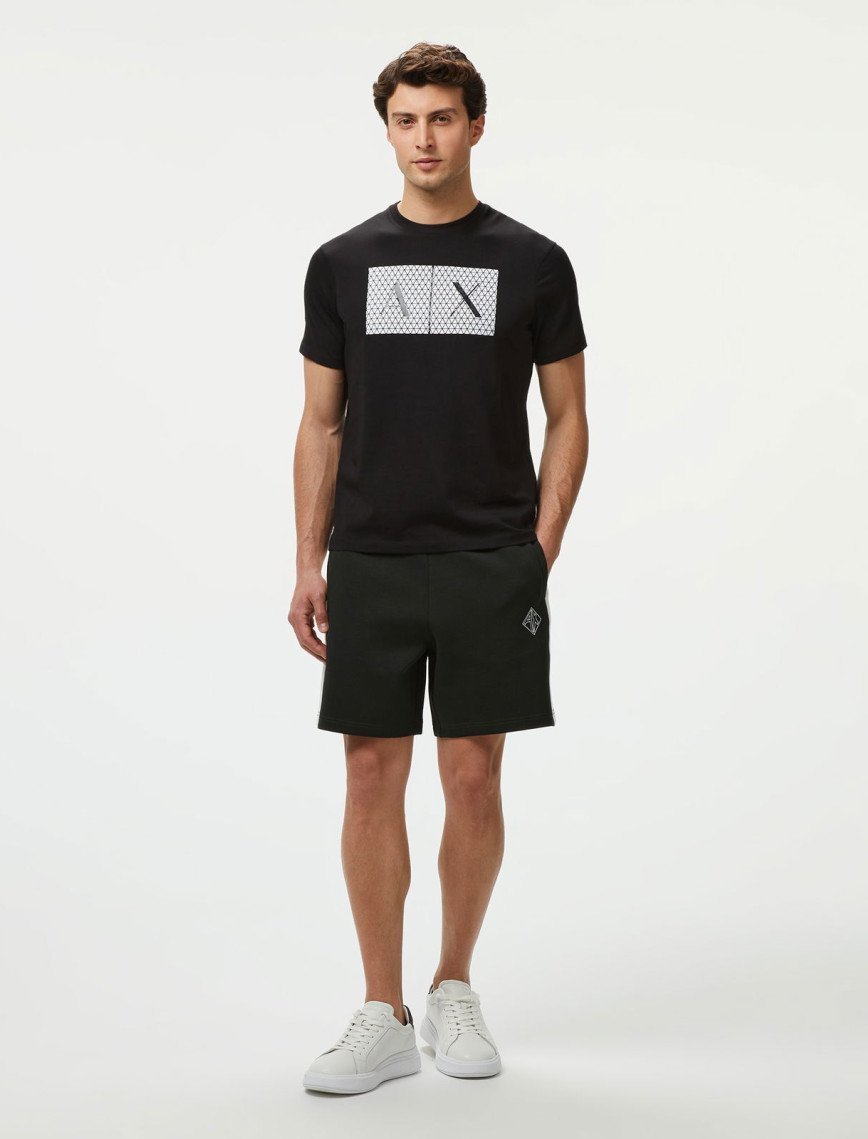 Armani Exchange Erkek Siyah Bisiklet Yaka T-Shirt
