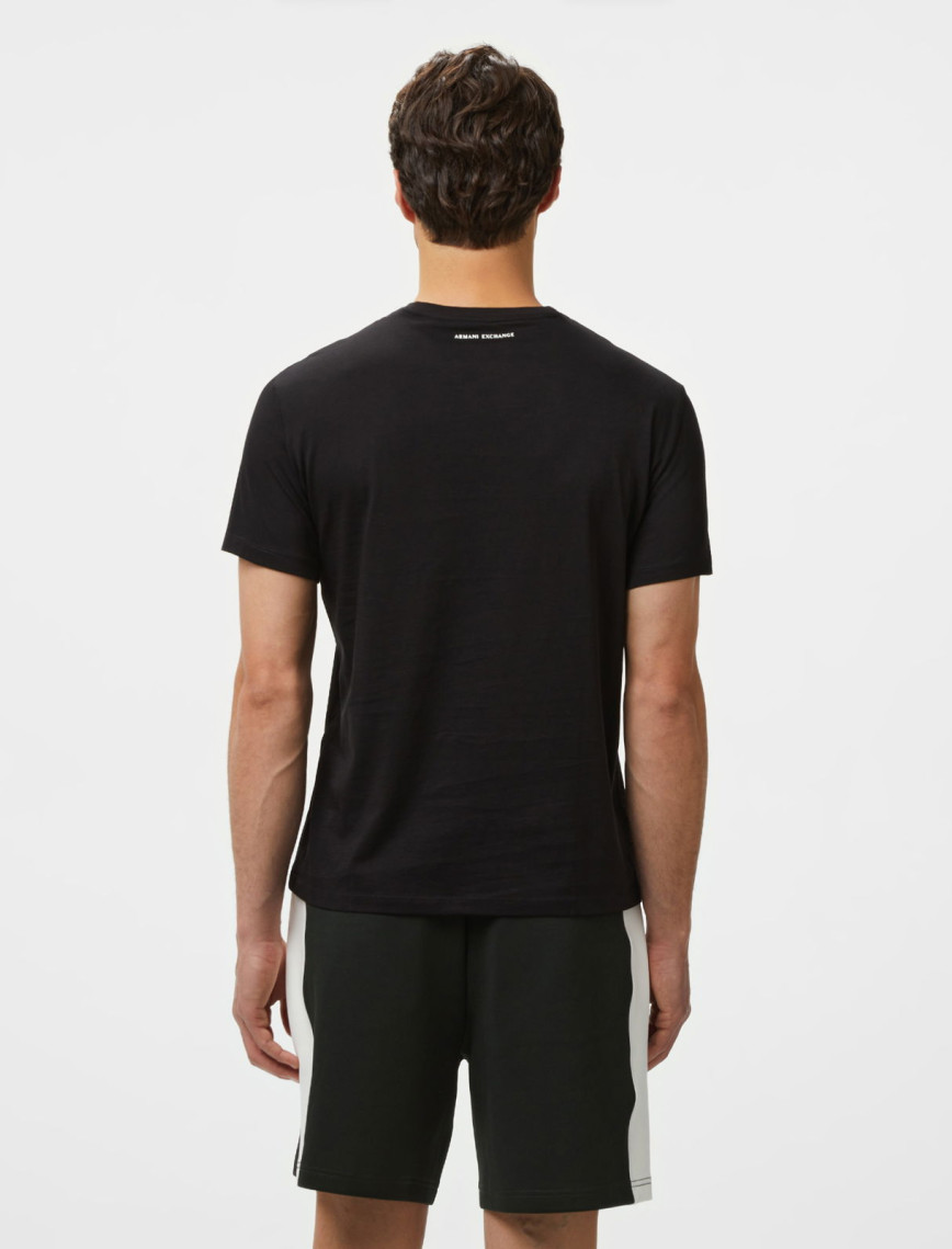 Armani Exchange Erkek Siyah Bisiklet Yaka T-Shirt
