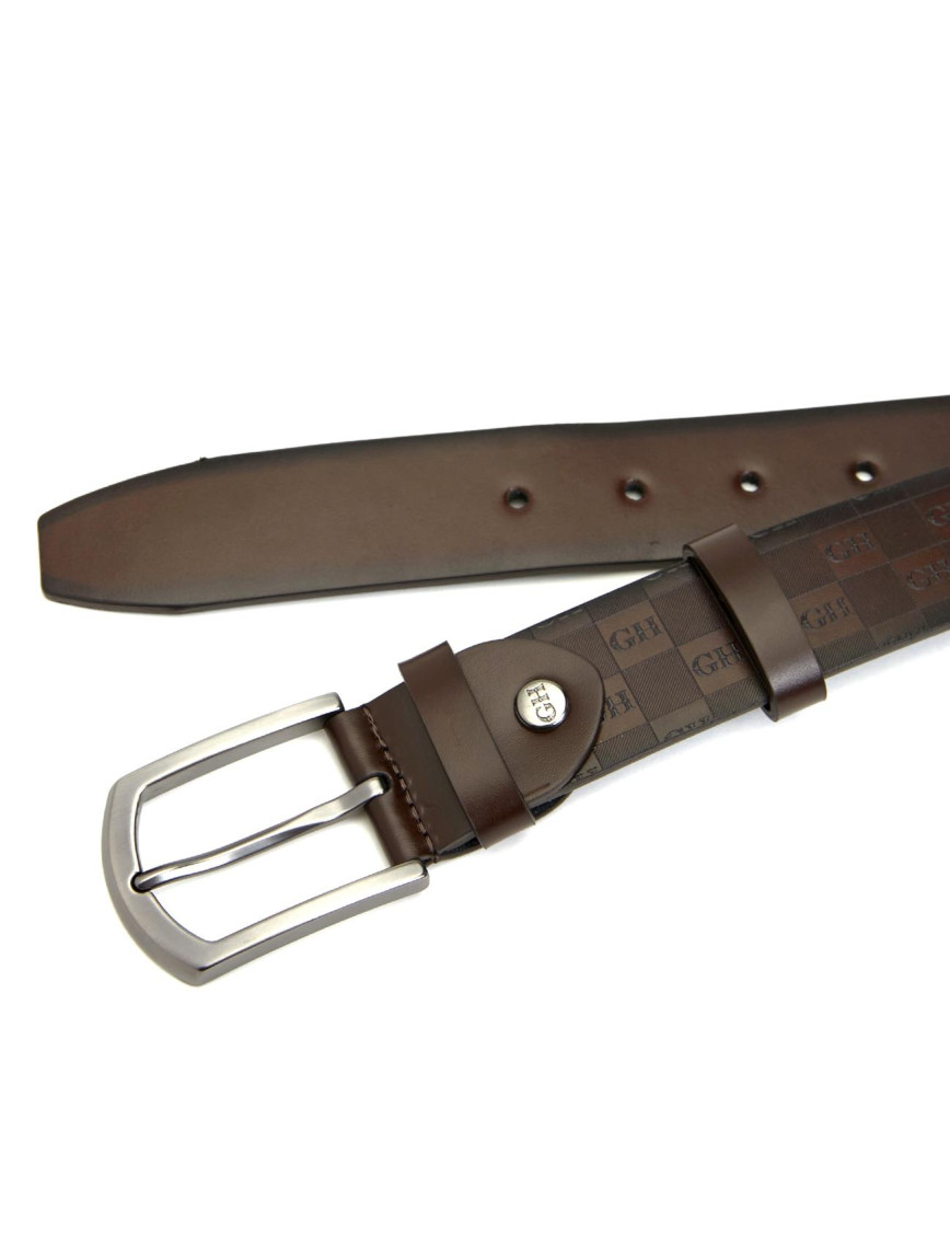 George Hogg Erkek Kahverengi Logo Desenli Deri Kemer George Hogg Erkek Kahverengi Logo Desenli Deri Kemer