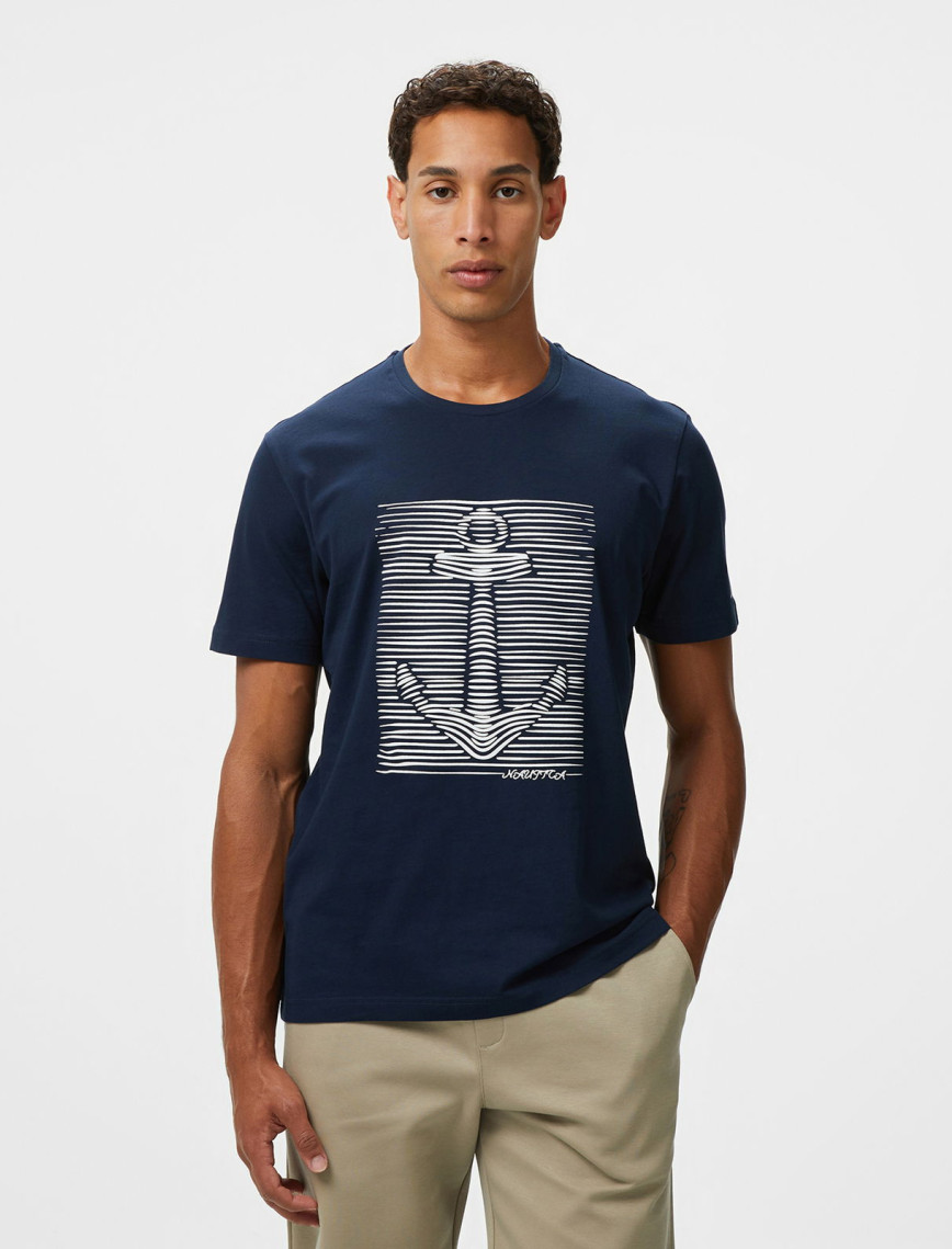 Nautica Erkek Beyaz Regular Fit Baskılı T-Shirt Nautica Erkek Beyaz Regular Fit Baskılı T-Shirt