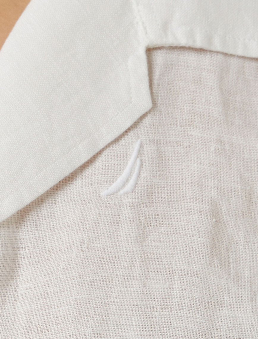 Nautica Kadın Beyaz Regular Fit Keten Gömlek Nautica Kadın Beyaz Regular Fit Keten Gömlek