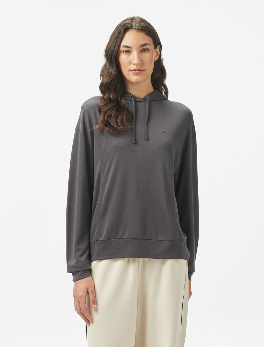 Nautica Kadın Gri Regular Fit Kapüşonlu Sweatshirt Nautica Kadın Gri Regular Fit Kapüşonlu Sweatshirt
