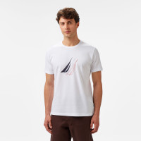 Nautica Erkek Beyaz Regular Fit Baskılı T-Shirt Nautica Erkek Beyaz Regular Fit Baskılı T-Shirt