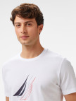 Nautica Erkek Beyaz Regular Fit Baskılı T-Shirt Nautica Erkek Beyaz Regular Fit Baskılı T-Shirt