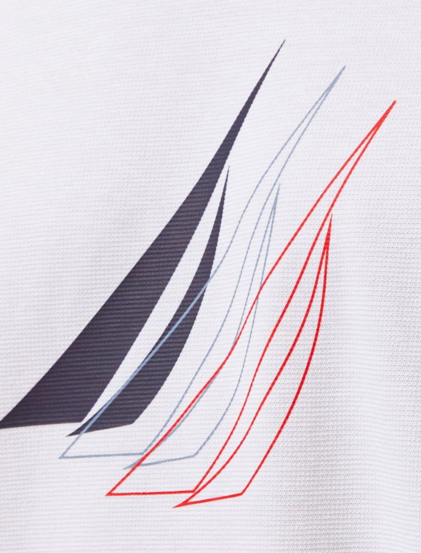 Nautica Erkek Beyaz Regular Fit Baskılı T-Shirt Nautica Erkek Beyaz Regular Fit Baskılı T-Shirt