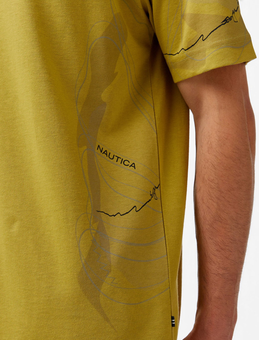 Nautica Erkek Yeşil Regular Fit Baskılı T-Shirt Nautica Erkek Yeşil Regular Fit Baskılı T-Shirt