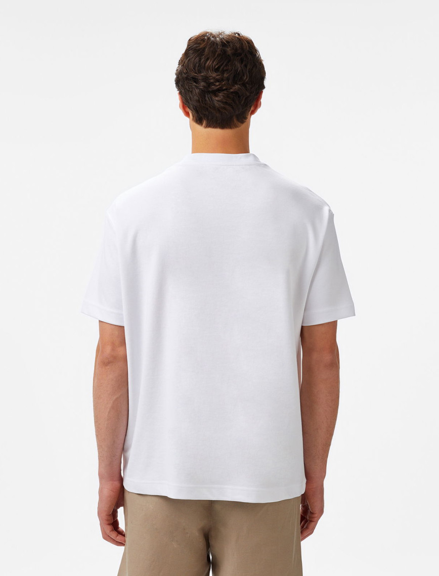 Nautica Erkek Beyaz Oversize Fit T-Shirt Nautica Erkek Beyaz Oversize Fit T-Shirt