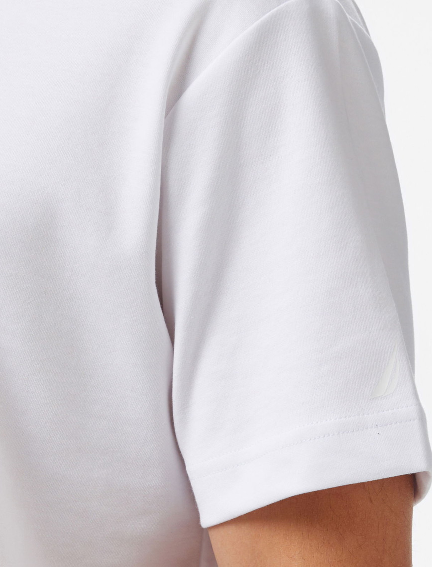 Nautica Erkek Beyaz Oversize Fit T-Shirt Nautica Erkek Beyaz Oversize Fit T-Shirt