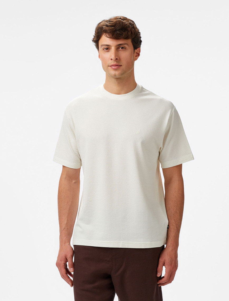 Nautica Erkek Krem Comfort Fit T-Shirt Nautica Erkek Krem Comfort Fit T-Shirt