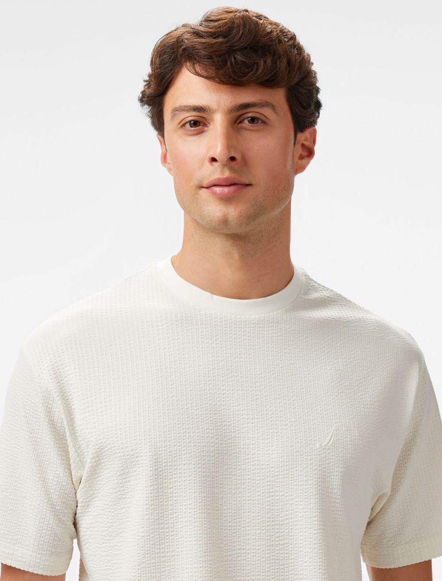 Nautica Erkek Krem Comfort Fit T-Shirt Nautica Erkek Krem Comfort Fit T-Shirt