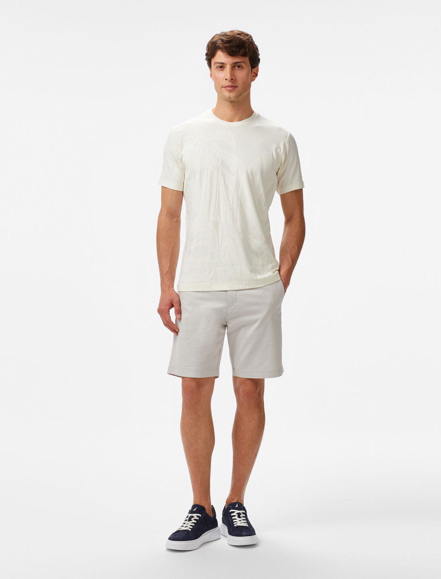 Nautica Erkek Krem Regular Fit Desenli T-Shirt Nautica Erkek Krem Regular Fit Desenli T-Shirt