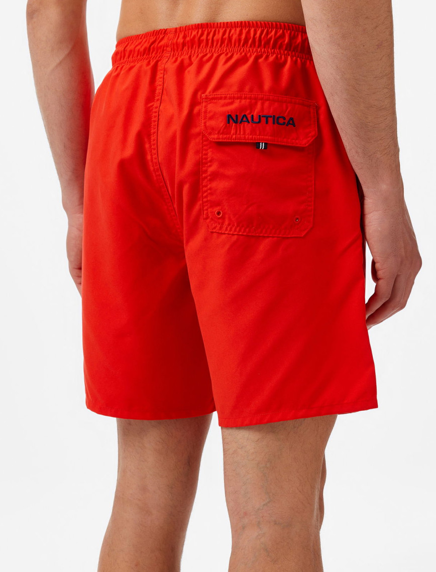 Nautica Erkek Kırmızı Regular Fit Mayo Şort