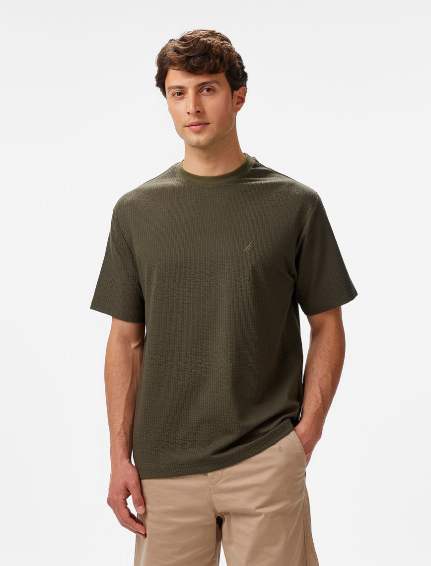 Nautica Erkek Krem Comfort Fit T-Shirt Nautica Erkek Krem Comfort Fit T-Shirt
