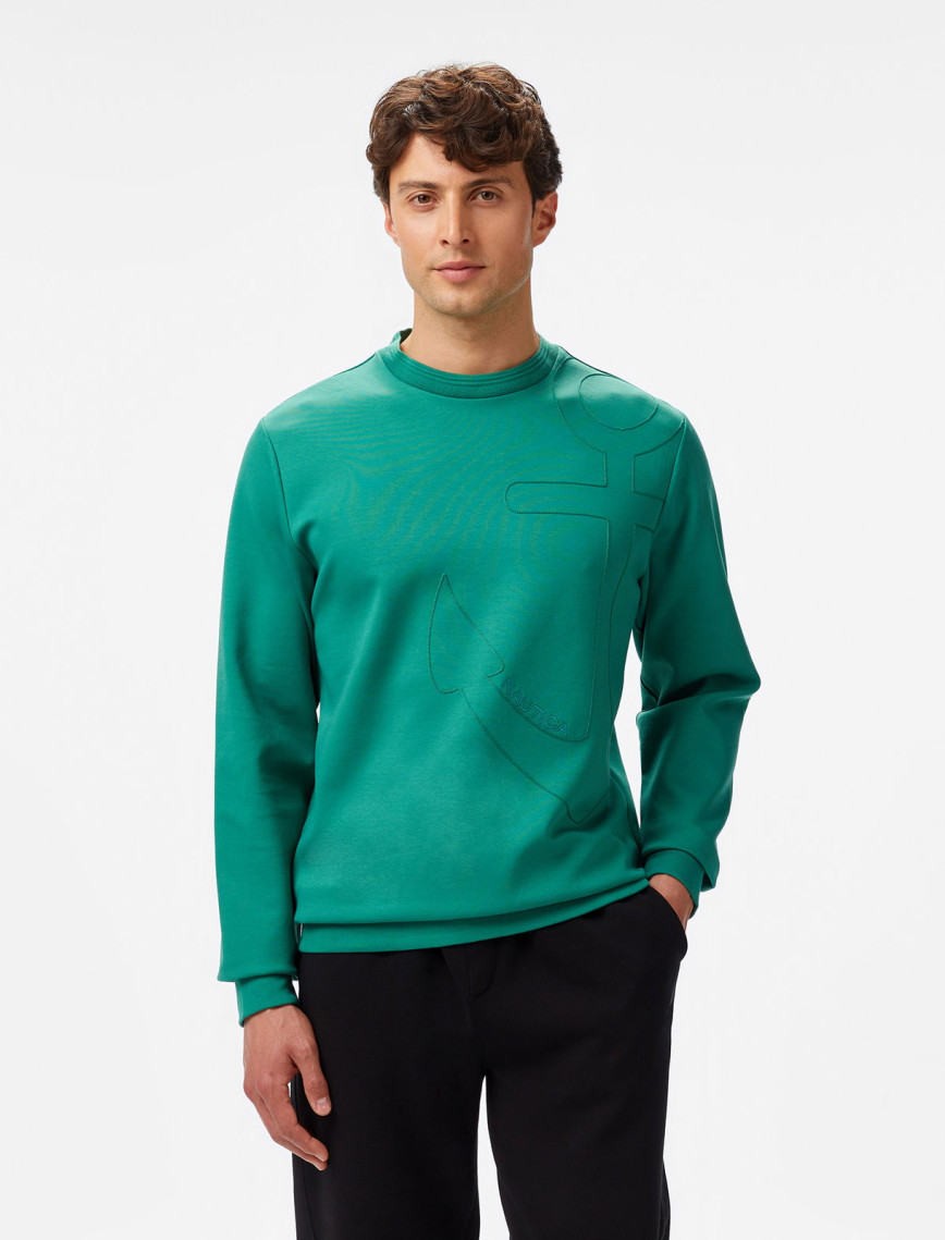 Nautica Erkek Yeşil Regular Fit Sweatshirt