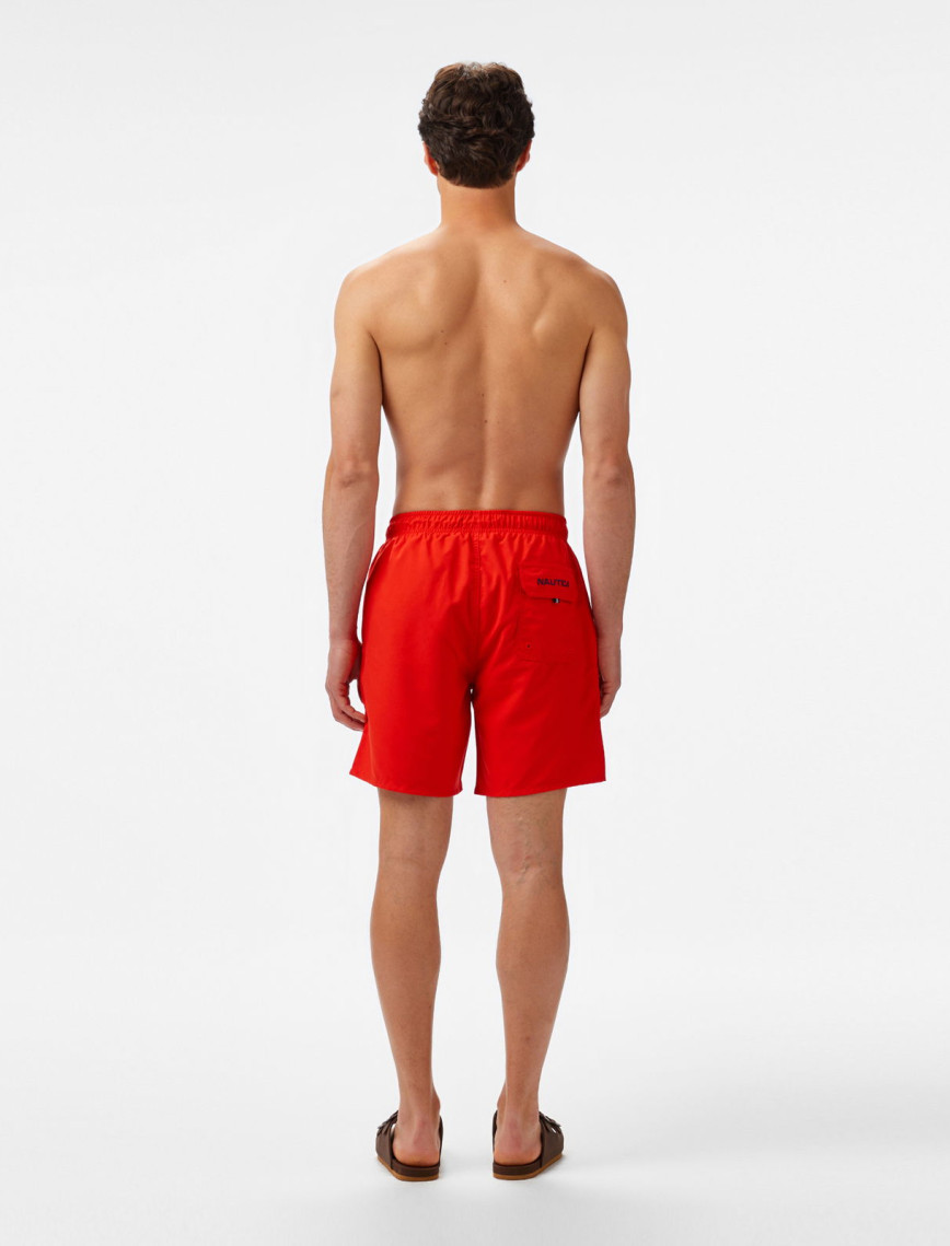 Nautica Erkek Kırmızı Regular Fit Mayo Şort