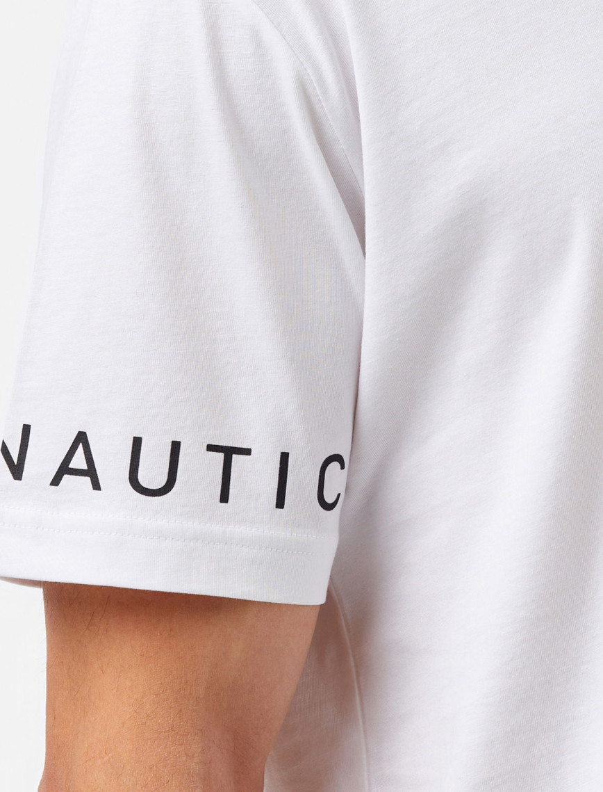 Nautica Erkek Beyaz Oversize Fit Baskılı T-Shirt Nautica Erkek Beyaz Oversize Fit Baskılı T-Shirt