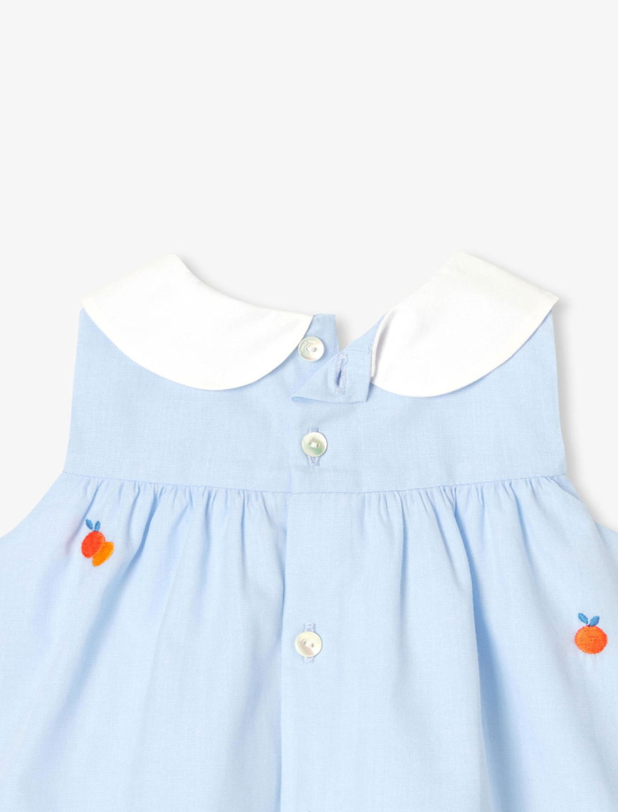 Jacadi Paris Yenidoğan Kız Bebek Motifli Poplin Elbise Jacadi Paris Yenidoğan Kız Bebek Motifli Poplin Elbise