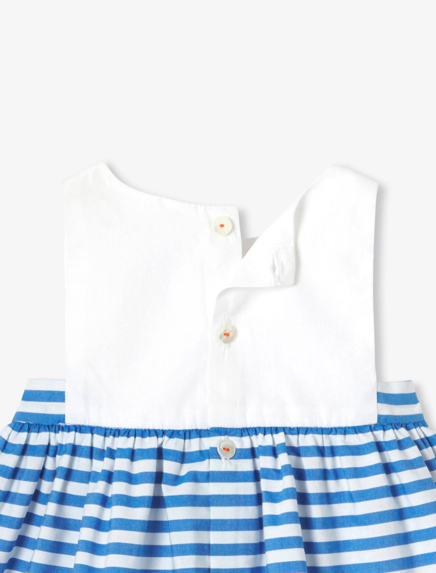 Jacadi Paris Yenidoğan Kız Bebek Çizgili Poplin Elbise Jacadi Paris Yenidoğan Kız Bebek Çizgili Poplin Elbise