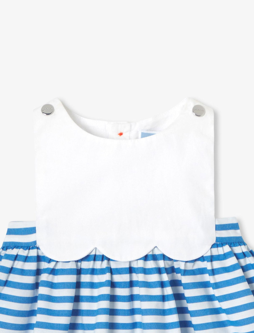 Jacadi Paris Yenidoğan Kız Bebek Çizgili Poplin Elbise Jacadi Paris Yenidoğan Kız Bebek Çizgili Poplin Elbise