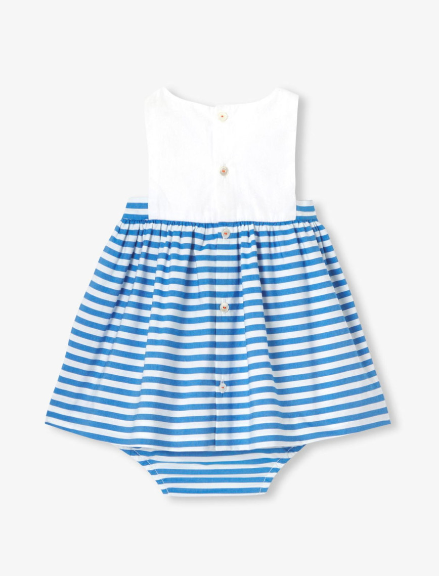 Jacadi Paris Yenidoğan Kız Bebek Çizgili Poplin Elbise Jacadi Paris Yenidoğan Kız Bebek Çizgili Poplin Elbise