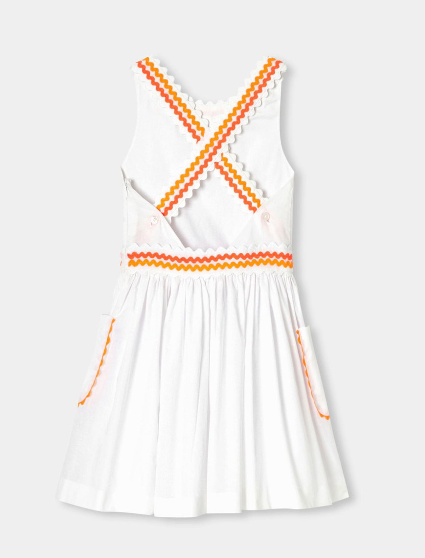 Jacadi Paris Kız Çocuk Çapraz Sırt Askılı Vual Elbise Jacadi Paris Kız Çocuk Çapraz Sırt Askılı Vual Elbise