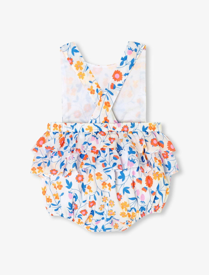 Jacadi Paris Yenidoğan Kız Bebek Çiçek Desenli Poplin Kısa Tulum Jacadi Paris Yenidoğan Kız Bebek Çiçek Desenli Poplin Kısa Tulum