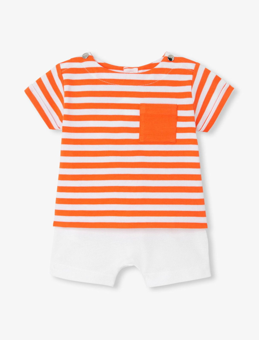 Jacadi Paris Yenidoğan Erkek Bebek Breton Şortlu İkili Set Jacadi Paris Yenidoğan Erkek Bebek Breton Şortlu İkili Set