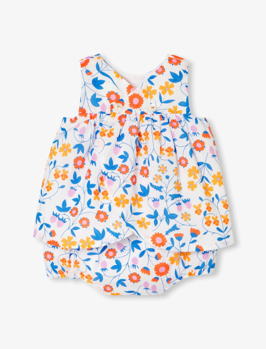 Jacadi Paris Yenidoğan Kız Bebek Çiçek Desenli İkili Set Jacadi Paris Yenidoğan Kız Bebek Çiçek Desenli İkili Set