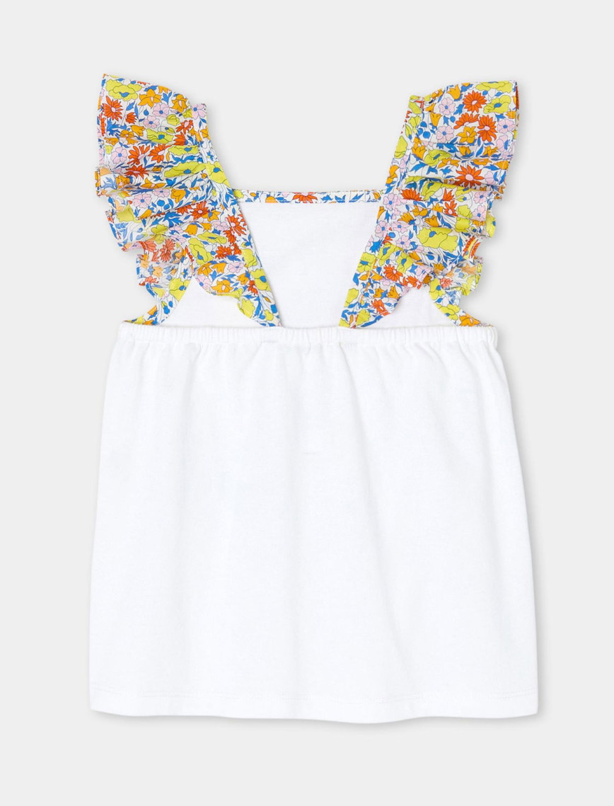 Jacadi Paris Kız Çocuk Fırfır Askılı T-Shirt Jacadi Paris Kız Çocuk Fırfır Askılı T-Shirt