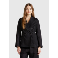 Kadın Siyah %100 Keten Ceket Kadın Siyah %100 Keten Ceket