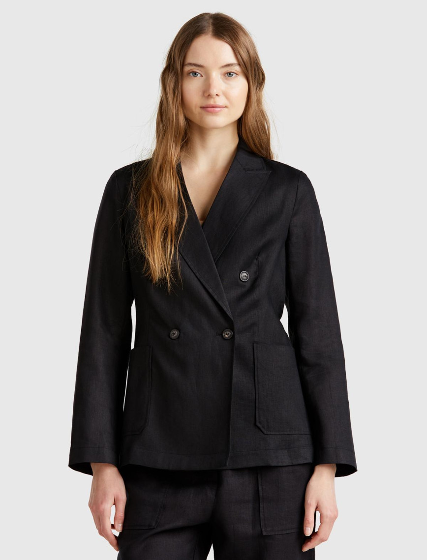 Kadın Beyaz %100 Keten Ceket Kadın Beyaz %100 Keten Ceket